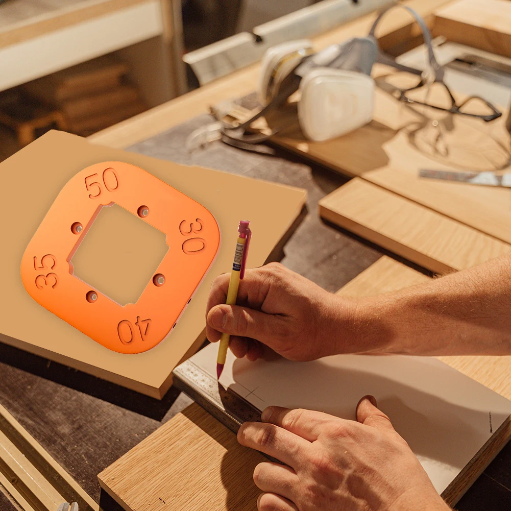 Plantillas de radio de esquina para enrutador de carpintería, plantilla de R10-R25/R30-R50, herramienta manual de radio Circular de fresado de esquina curvada