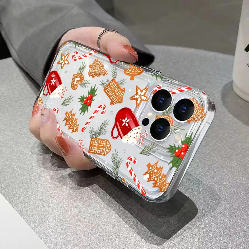 Funda de teléfono suave con diseño de árbol de Navidad, Cupcake de Navidad creativo para iPhone 11 12 13 14 15 16 17 Pro Max XS XR X 7 8 Plus 16E Air Cover - imagen 4