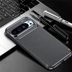 Pixel 9 Pro Funda 6,3'' Fibra de carbono a prueba de golpes Silicona