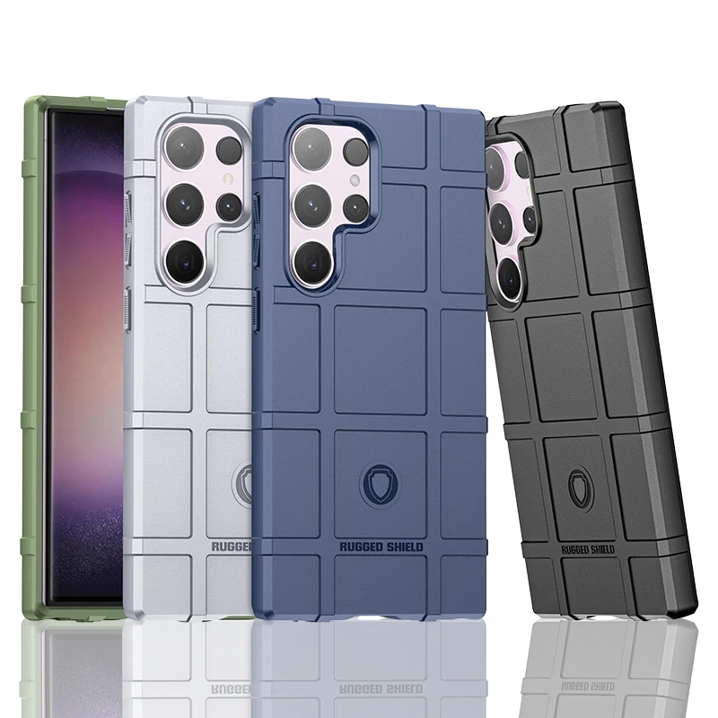 Funda a prueba de golpes para Samsung Galaxy S24, S24 Plus, estilo militar, Protector de silicona resistente, S24 Ultra