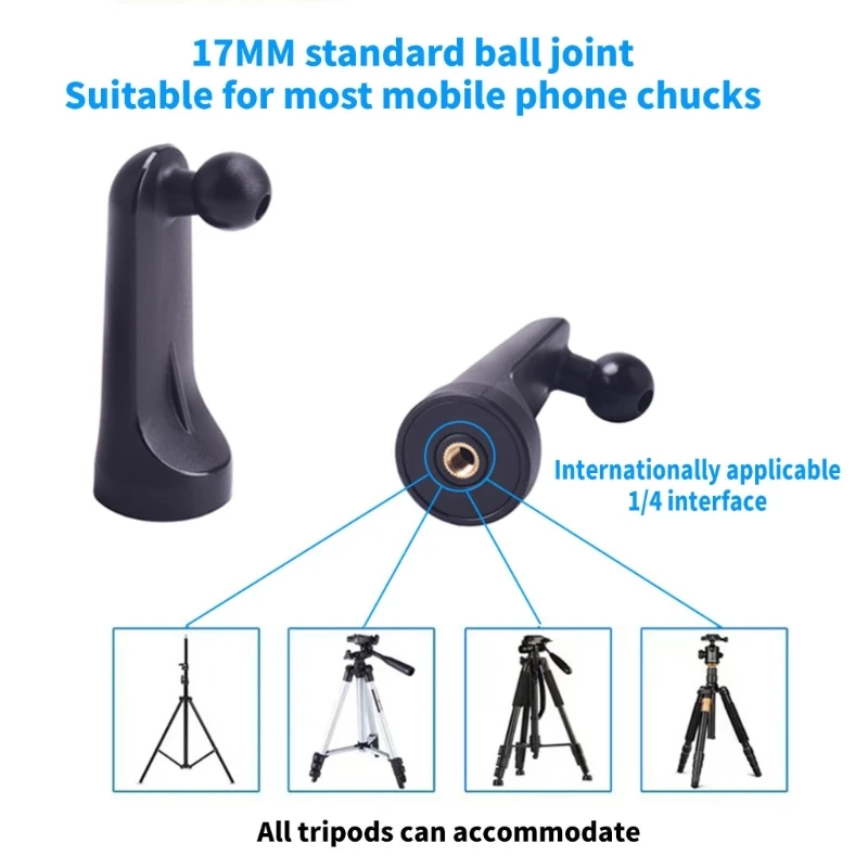 Soporte universal para tableta con junta giratoria para tabletas 7-13 pulgadas, conecta a trípodes y soportes transmisión en - imagen 3