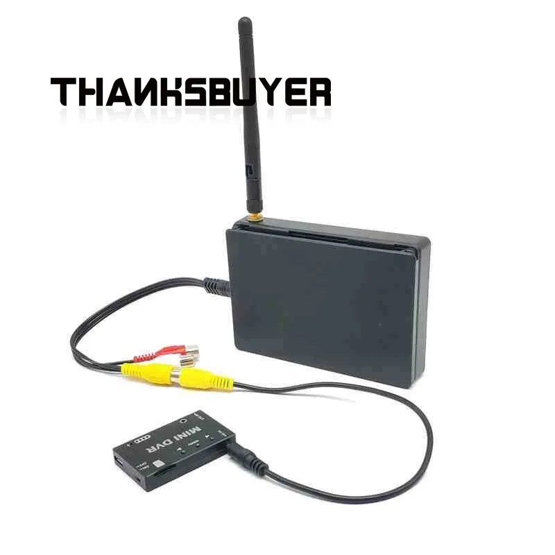 Mini grabadora DVR Mini FPV DVR (edición de cableado DIY + pantalla de 4,3") para modelos RC y drones FPV de carreras