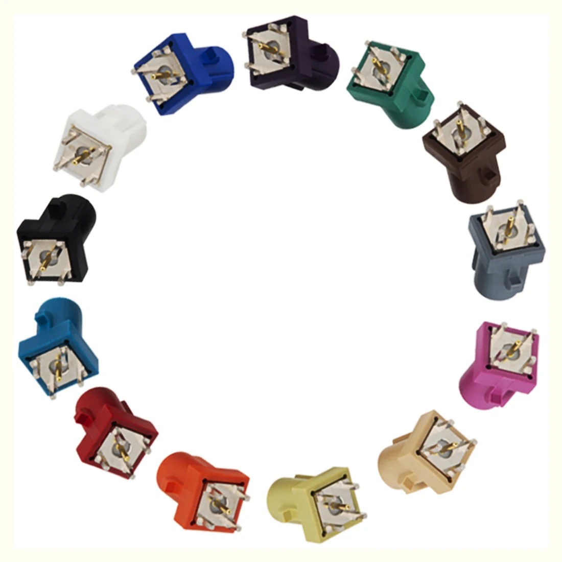 Conectores coaxiales RF Fakra macho A/B/C/D/E/F/G/H/I/K/M/L/Z, montaje recto en PCB, venta al por mayor, 1 ud. - imagen 5