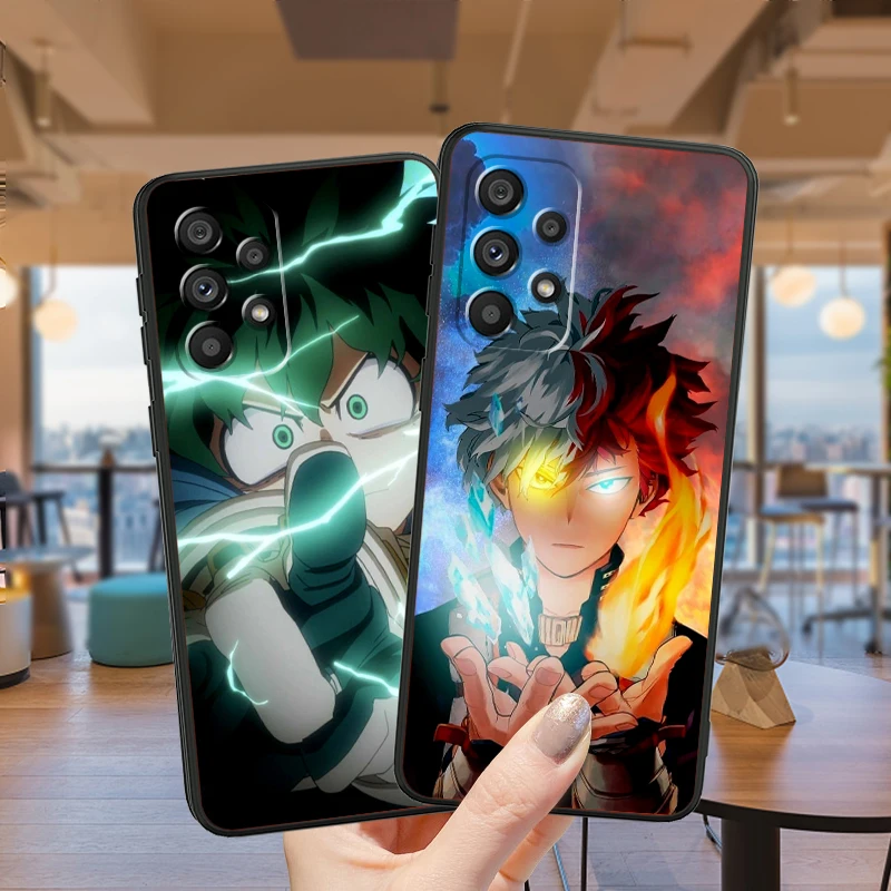 My Hero Academia Anime Movie para Samsung Note 20, 10 Ultra Plus, A31, A14, A12, A70, A34, A25, A04, A05, A15, A24, 5G, Funda negra - imagen 2