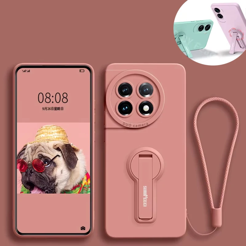 Funda de teléfono para OnePlus 13 12 11 13R 12R 11R 10 Pro 10T ACE3 funda protectora de silicona suave con soporte Protector de pantalla - imagen 2