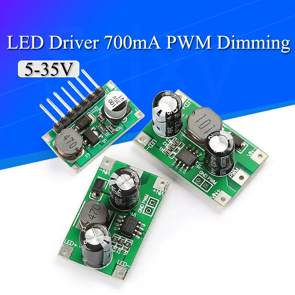 Controlador LED de 3W, 5-35V, 700mA, PWM, atenuación CC a CC, corriente constante reductora