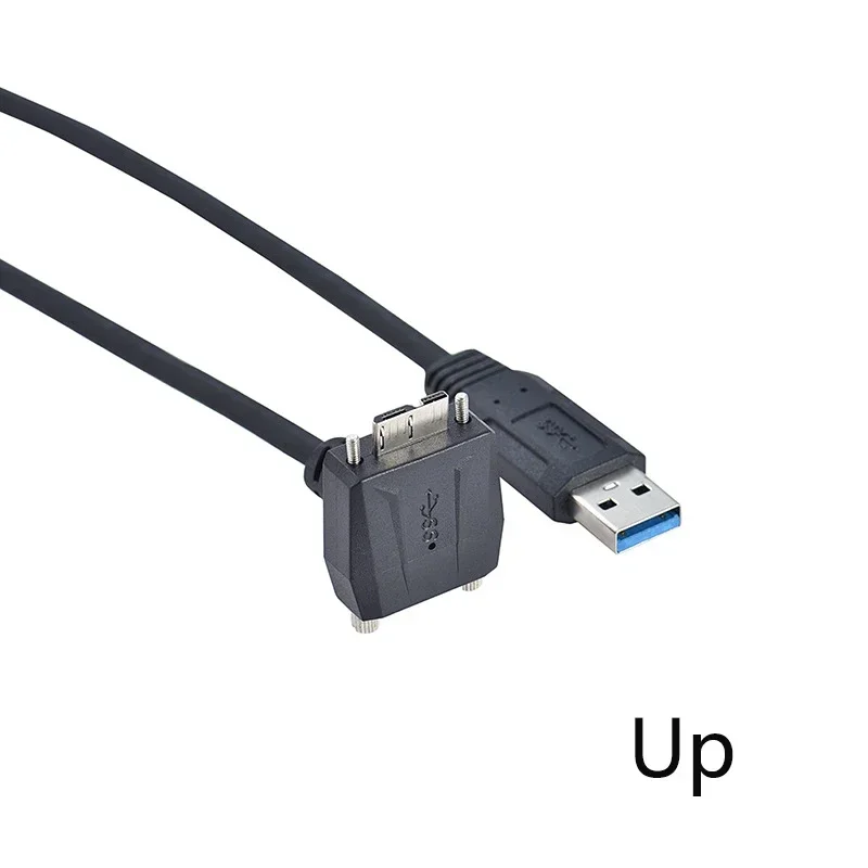 Cable de datos de montaje de tornillo de 90 grados para cámara camaleón, Cable USB 3,0 a USB 3,0 Micro/B arriba Abajo izquierda y derecha, 30CM - imagen 2
