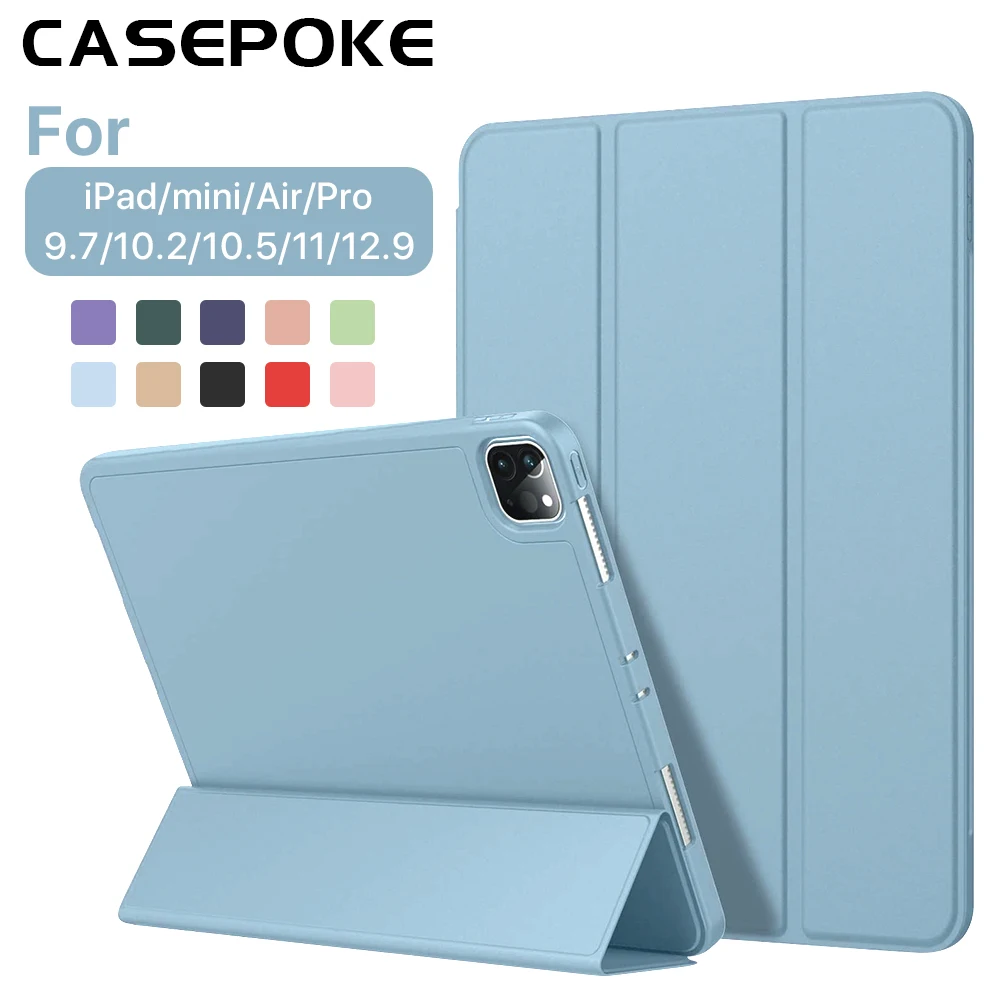 Español Funda protectora para iPad de 9,7 pulgadas, accesorio para iPad 7/8/9/10 Air 1/2/3/4/5 Pro 12,9 Pro 11 Mini1/2/3/4/5/6 - imagen 2