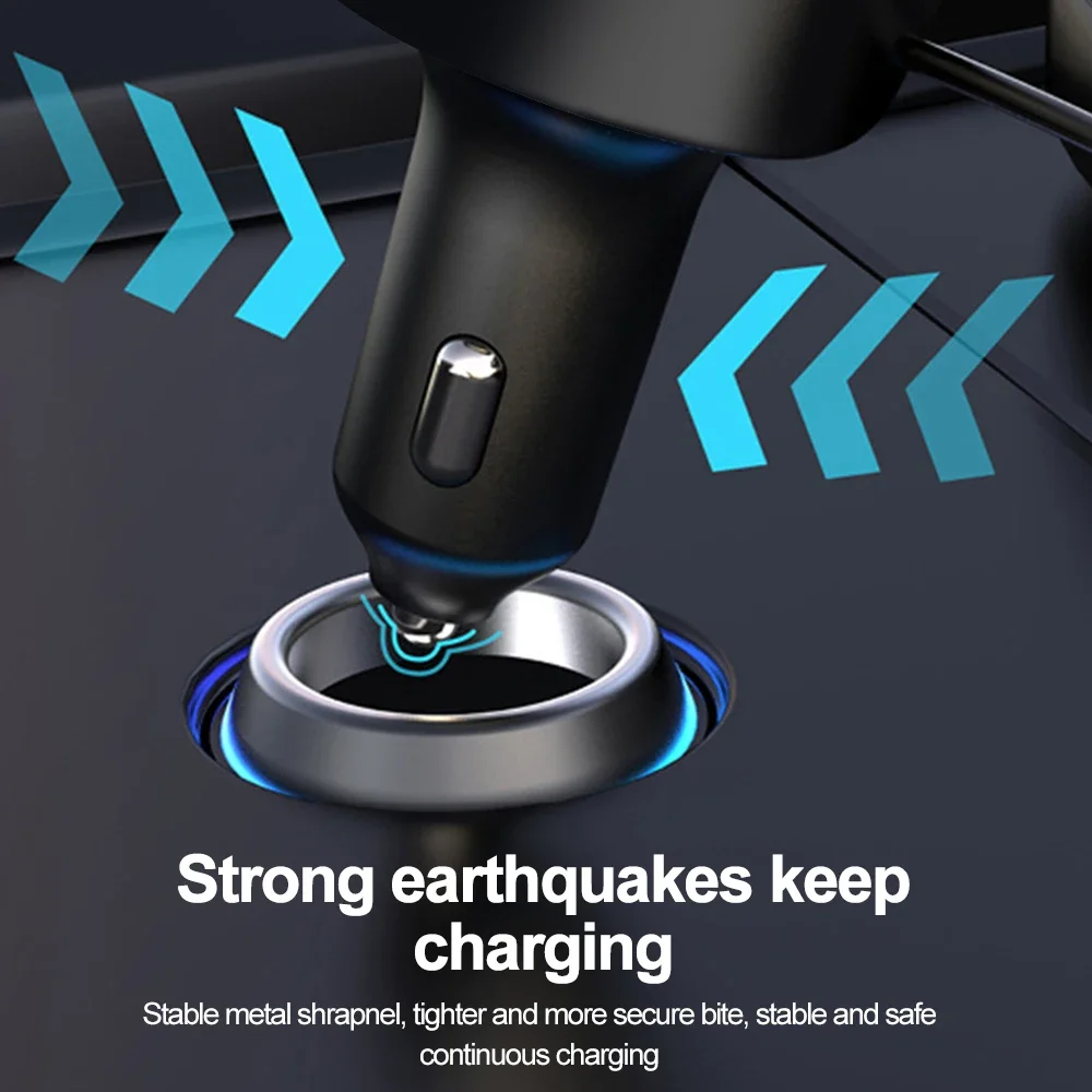 Transmisor FM Bluetooth 5,0, Kit para coche, reproductor modulador MP3, receptor de Audio manos libres con Cable de carga 3 en 1 para IPhone Huawei - imagen 5