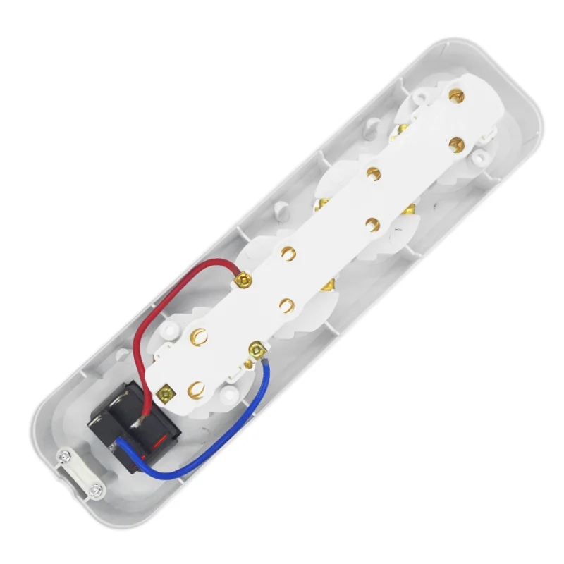 Enchufe de extensión europeo de 4 bandas con interruptor, tira de alimentación eléctrica de 4 bandas - imagen 3