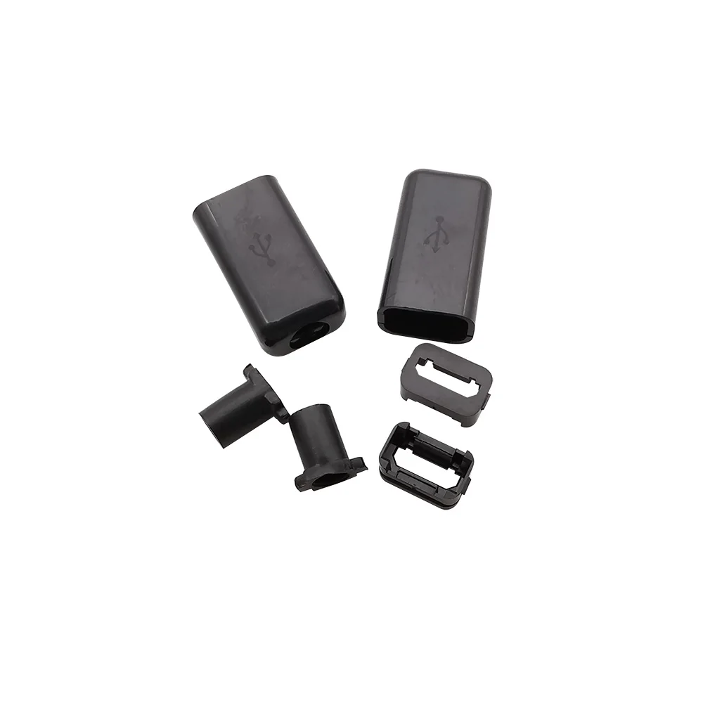 5 pares Micro USB 5 pines macho enchufe tipo soldadura conectores carga datos enchufe reparación DIY 5V Micro USB montaje negro blanco Shell - imagen 2