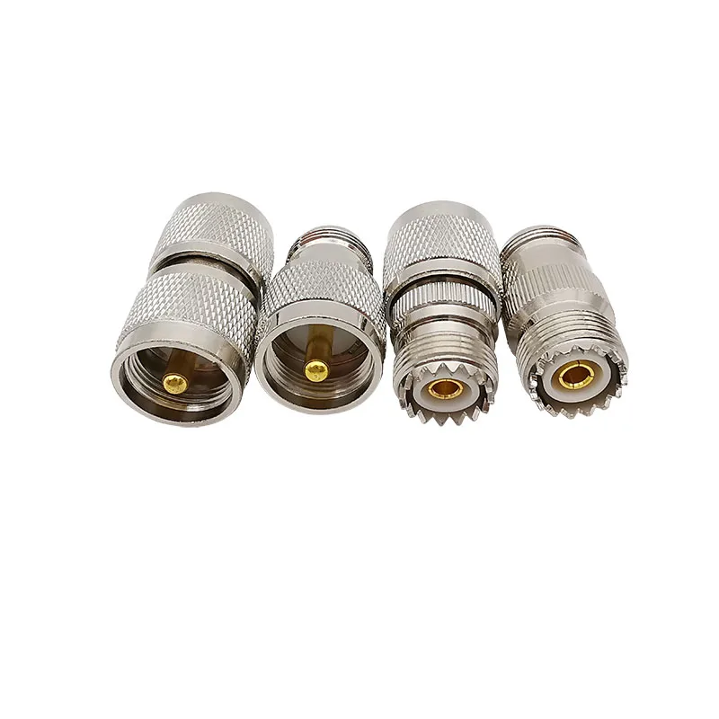 Kit de adaptador RF tipo N macho hembra a UHF PL-259 SO-239, conector Coaxial recto, convertidor de prueba, 4 Uds./lote - imagen 2