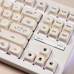 Happy Kitty Cat – Teclas PBT para Teclado Mecánico, Perfil MOA