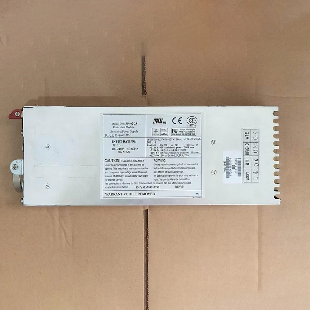 Prueba de 100% para fuente de alimentación de servidor para módulos redundantes intercambiables en caliente Funciona bien SP402-2S 400W - imagen 2