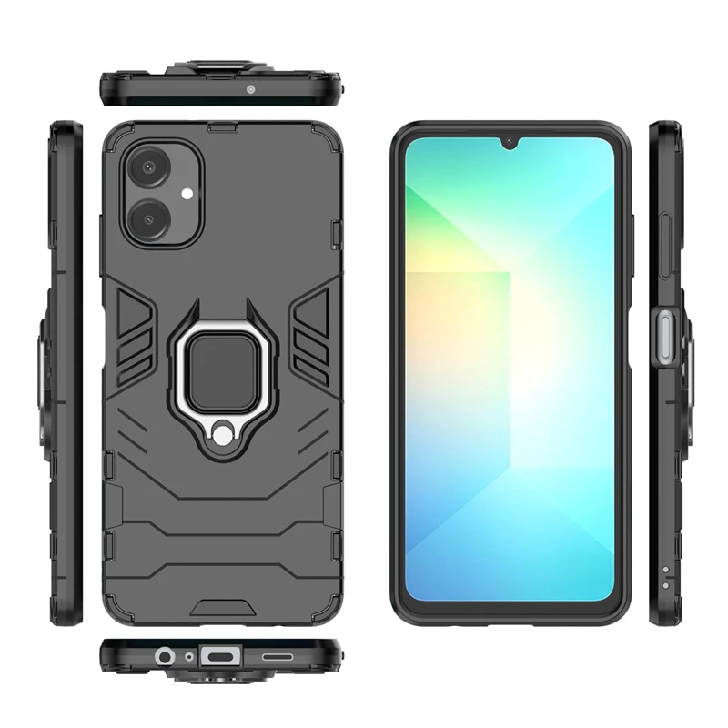 Para Samsung A06 funda Samsung A06 A 06 Coque nuevo teléfono trasero a prueba de golpes soporte de anillo magnético para Fundas Samsung Galaxy A06 - imagen 5