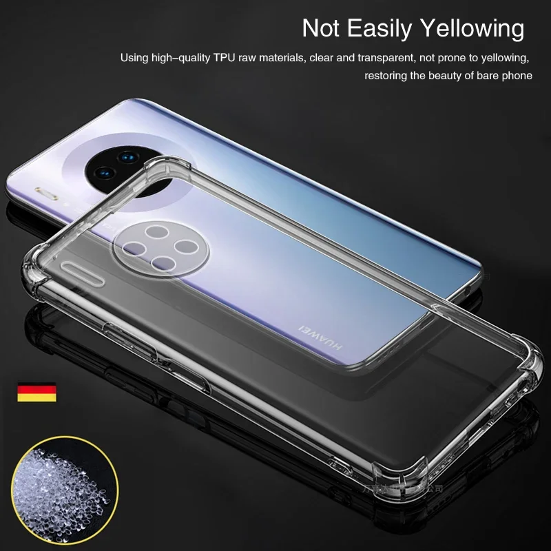Funda de teléfono transparente para Huawei Mate30 Mate 30 30E Pro Lite 30Pro 30Lite 5G Airbag a prueba de golpes funda trasera Original de silicona suave y fina - imagen 4