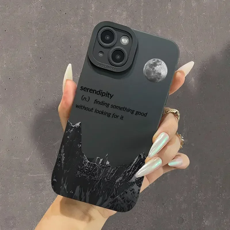 Funda de teléfono de silicona con labio negro de estilo gótico para iPhone 16 15 14 Pro Max 13 12 11 XS X XR 7 8 Plus 16 cubierta de parachoques suave a prueba de golpes - imagen 5