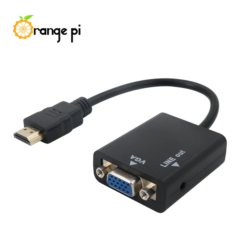 Cable naranja Pi HDMI a VGA de 17cm, línea de transmisión anti-interferencias, funciona con Monitor de hasta 720P - imagen 5