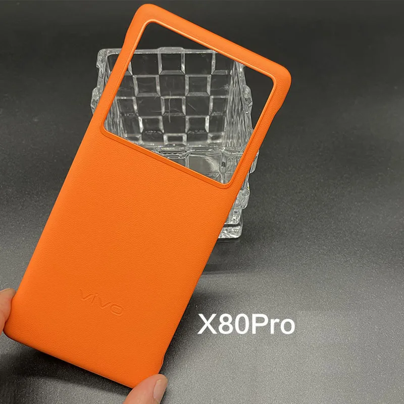 Funda 100% Original Vivo X80 Pro de cuero para PC + funda protectora ultrafina de PU para teléfono inteligente Vivo X80/X80 Pro - imagen 2