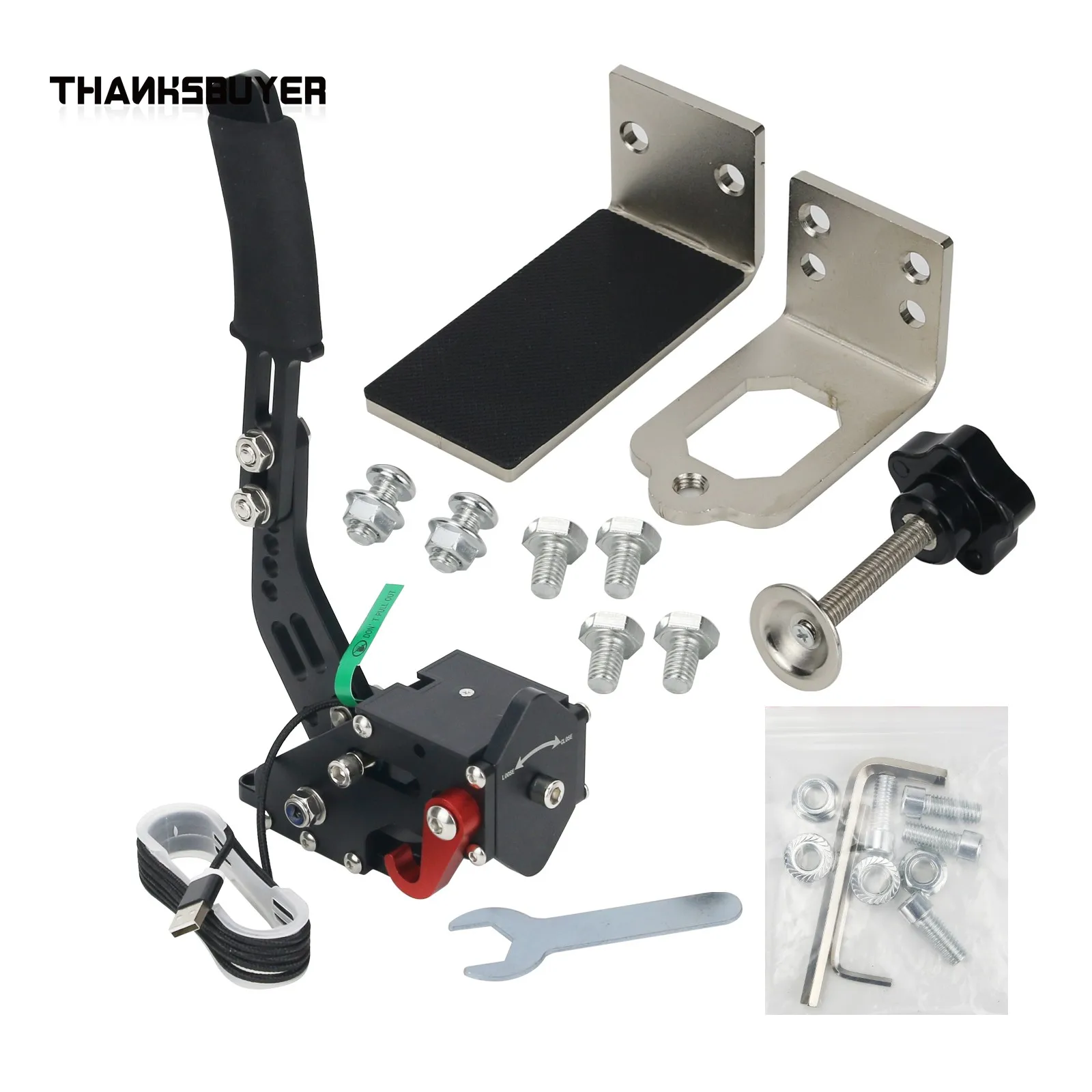 Sistema de frenos de mano USB con abrazadera C para Rally, de 64 bits Sensor Hall, rojo/negro/azul, Logitech G29/G27/G25 PC