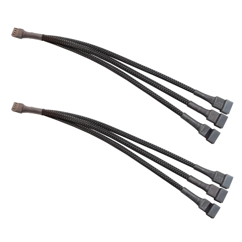 Cable divisor de ventilador PWM de 4 pines y 3 vías de 10,5 pulgadas para ventilador de refrigeración de carcasa ATX de computadora