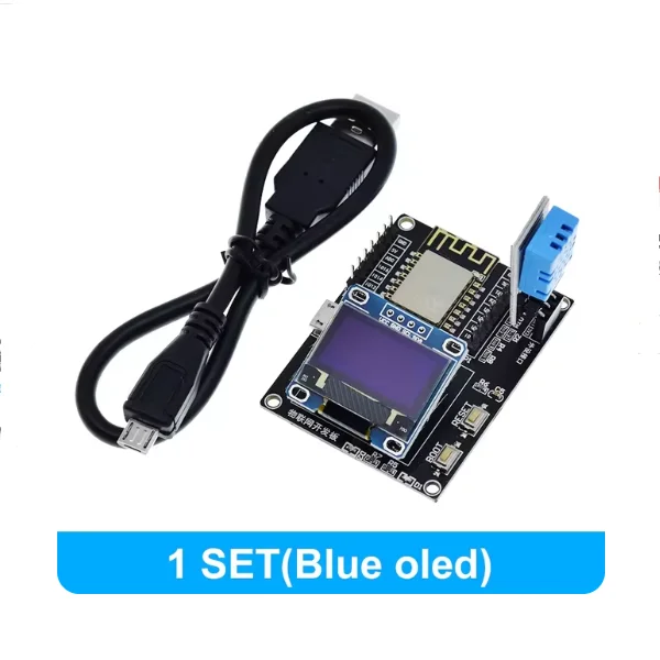 Kit de bricolaje de estación meteorológica ESP8266, Kit de inicio Arduino IoT, pantalla OLED 0,96 D1 MINI módulo inalámbrico Wi-Fi Bluetooth - imagen 5