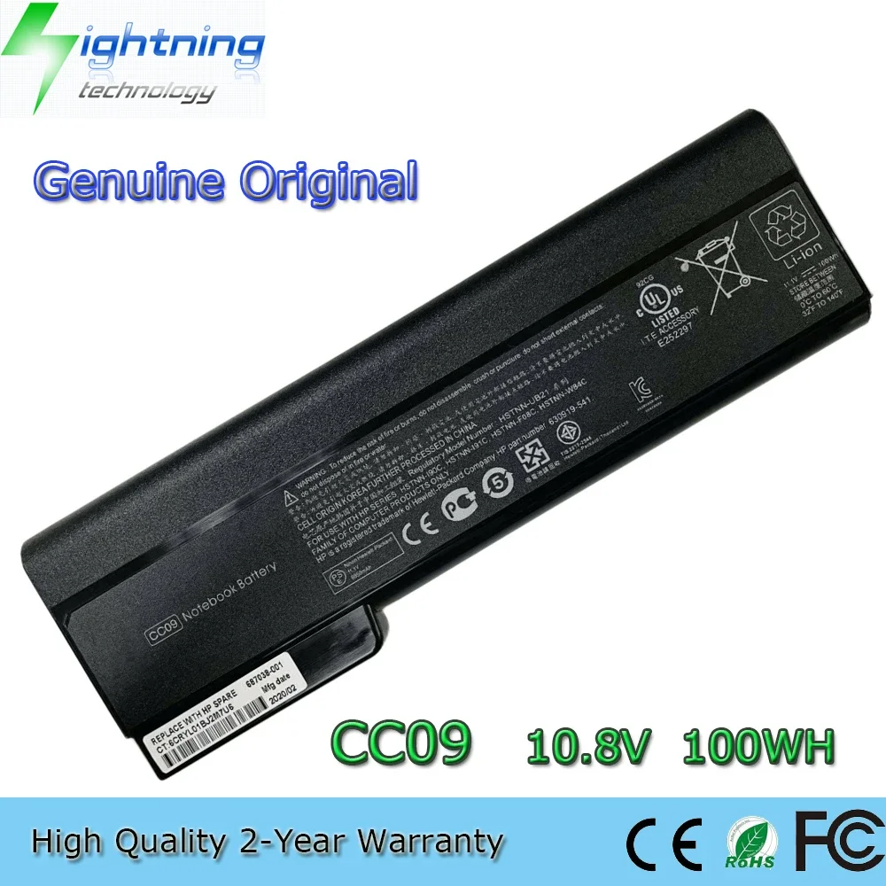 Nueva batería Original y genuino para ordenador portátil CC06 10,8 V 55Wh para HP Elitebook 8460p 8560p Probook 6465b 6560b CC09 10,8 V 100W, etc. - imagen 2