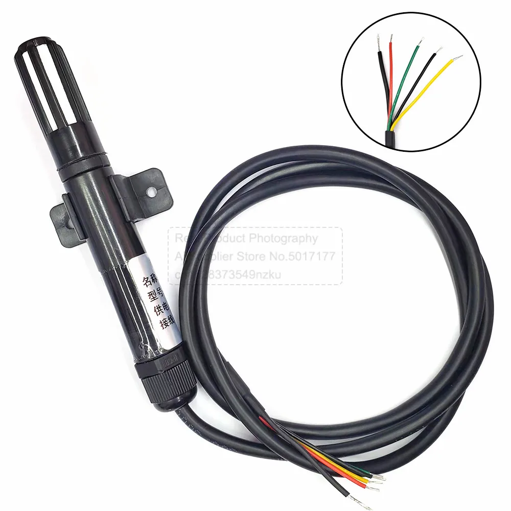 Módulo de sonda del Sensor de temperatura Digital de 5M SHT20 SHT21 SHT30 SHT31 SHT40 Cable del Sensor de humedad escudo interfaz I2C impermeable - imagen 3