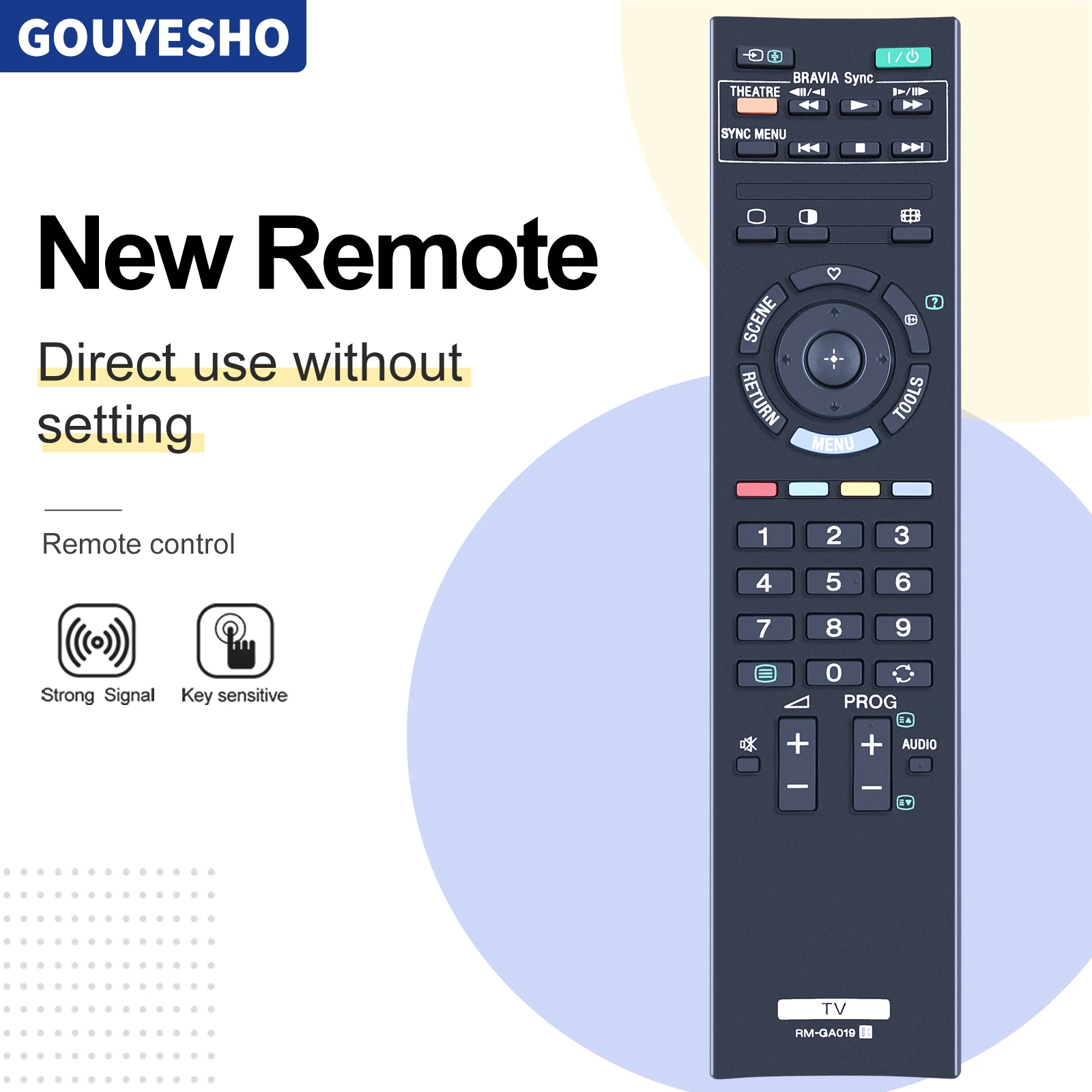 Mando a distancia para RM-GA019 Sony Bravia, nuevo mando a distancia para TV KLV-40BX400, KLV-40BX401