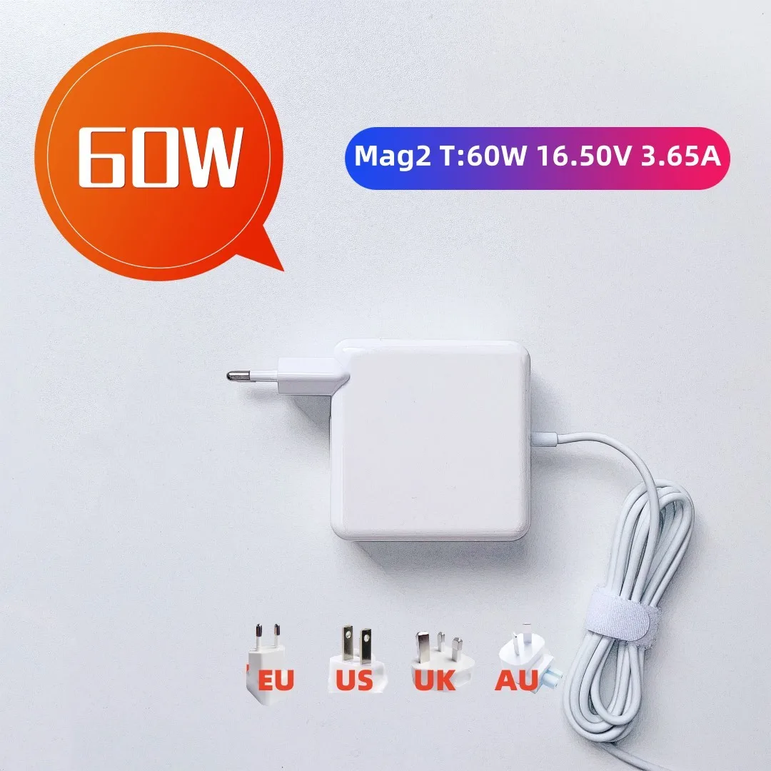 Adaptador de corriente para ordenador portátil, cargador para apple Macbook pro 13 ", A1435, A1465, A1425, A1502, 16,5 V, 3.65A, mag2, 60W