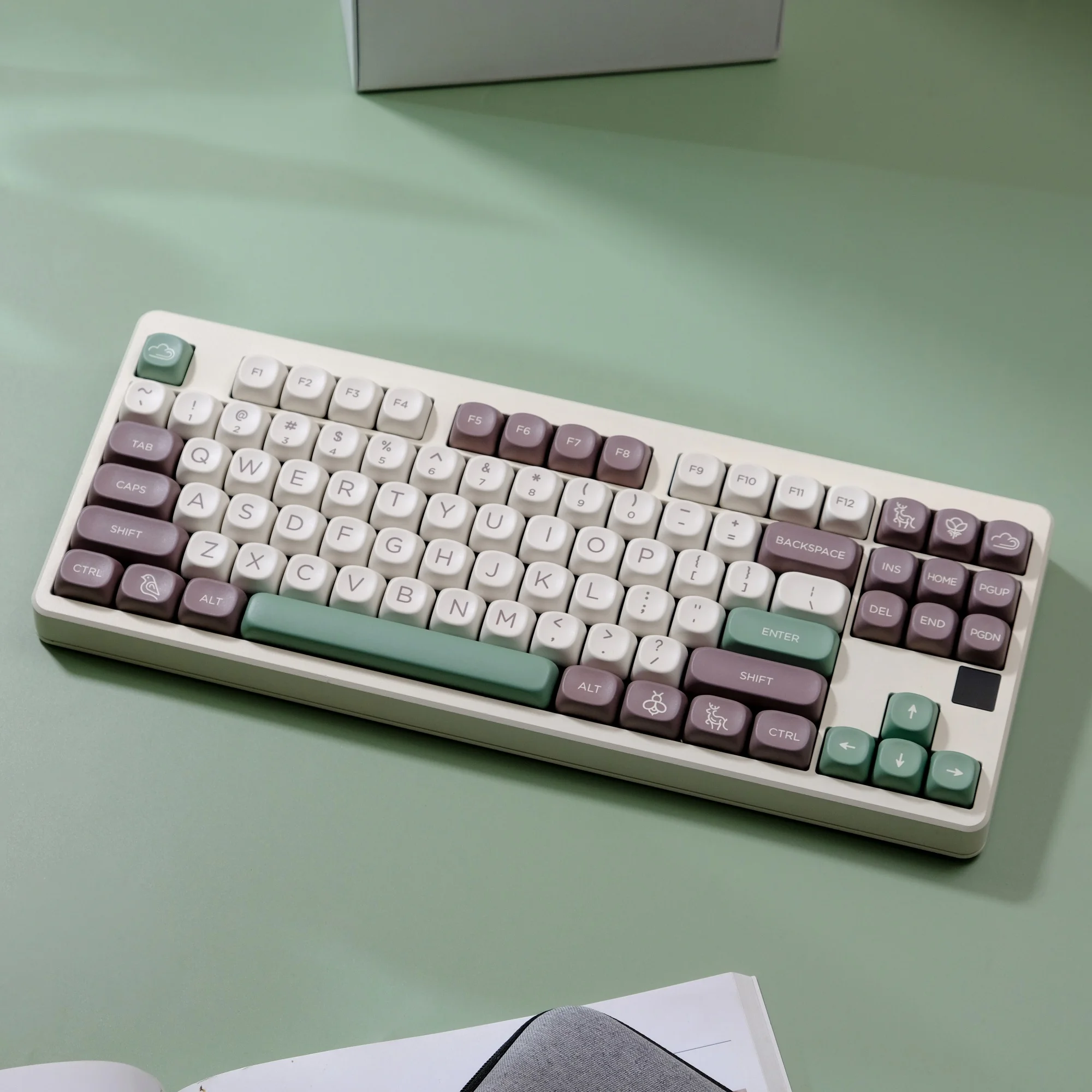 Teclas PBT Ursa MOA, sublimación de perfil para Wooting DrunkDeer Cherry MX Switch, Teclado mecánico para juegos, 126 teclas 6.25u 7u - imagen 5