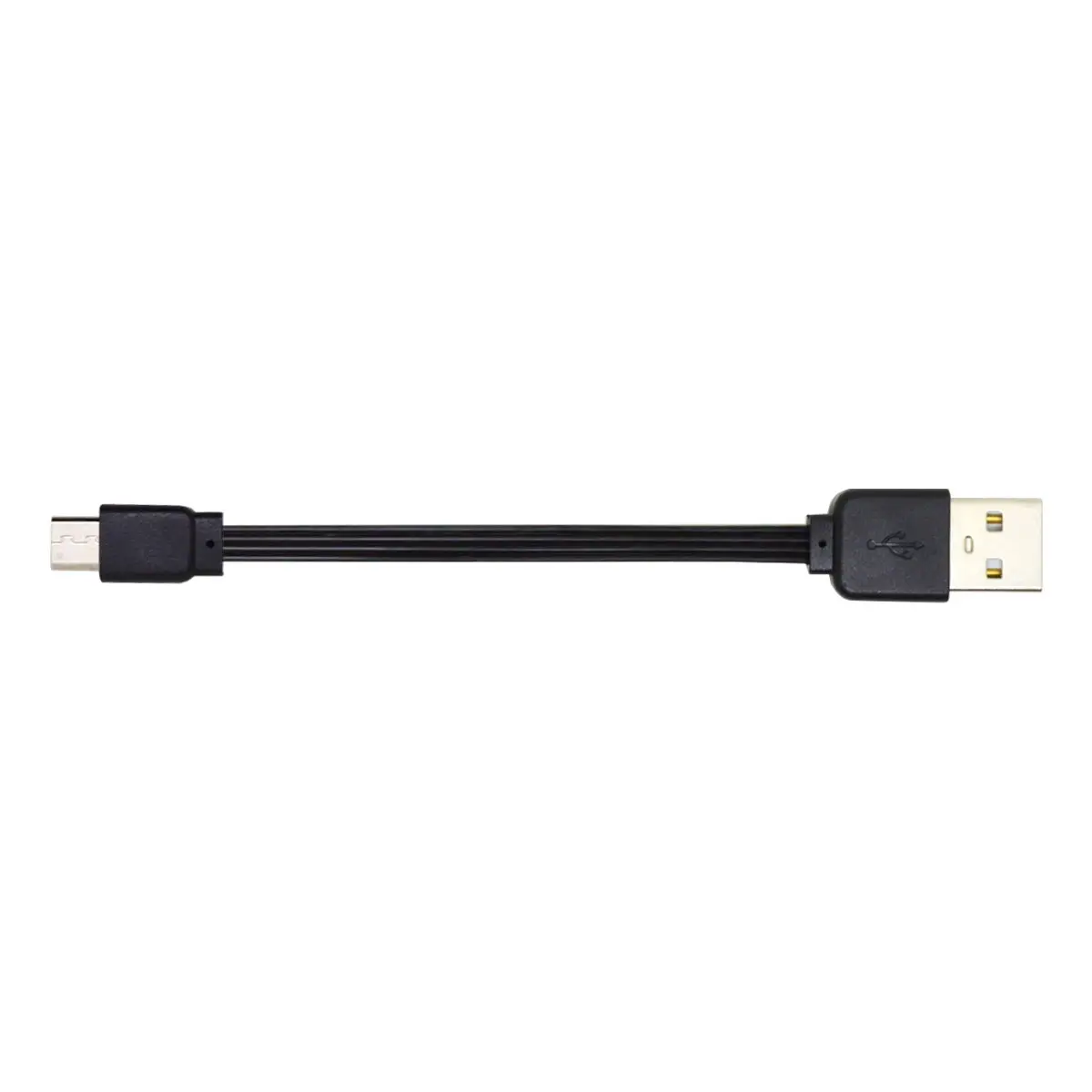 CY USB 2.0 Type-A Male to Micro USB Male Male Data Flat Slim FPC Cable 13cm for FPV & Disk & Phone
