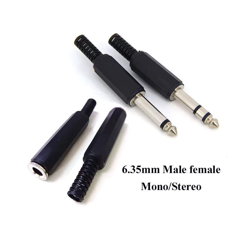 Conector de toma de audio mono/estéreo de 6,35 MM, conector de soldadura, línea de soldadura, auriculares estéreo, Audio de 1/4 "y 6,5mm h - imagen 2
