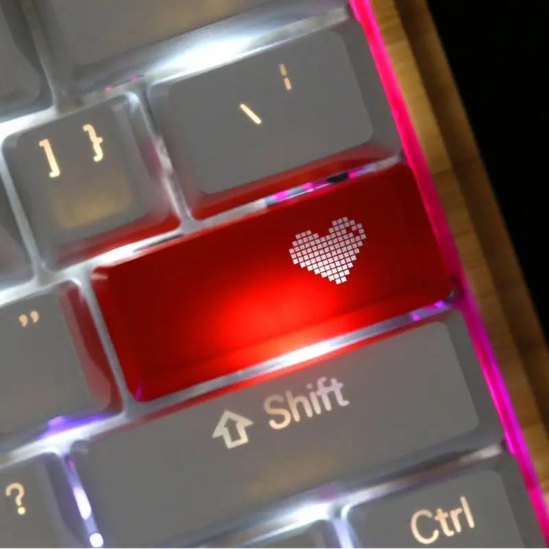 1 unidad para teclas creativas ENTER ABS Love Heart Upgrade teclas retroiluminadas - imagen 2