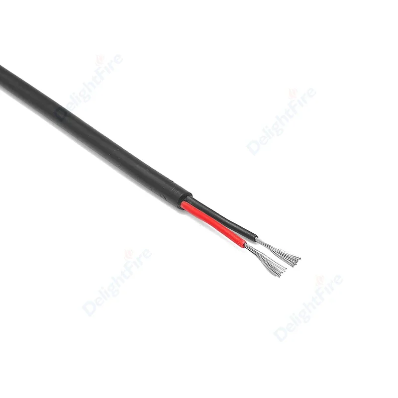 Cable eléctrico de 2 pines para lámpara de bicicleta, cable de Audio electrónico revestido de PVC a prueba de calor, tira LED, 5-100m, 26/24/22/20/18/16AWG, UL2464 - imagen 2