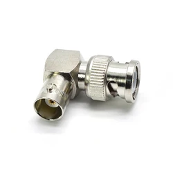 Conector BNC Latón Niquelado Macho/Hembra Ángulo en L RF