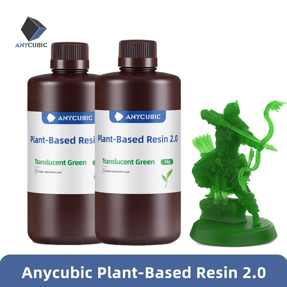 ANYCUBIC Resina UV ecológica a base de plantas 2 kg/4 kg para impresora LCD 3D Material de impresión 3D, olor ultrabajo sin desagradable - imagen 2