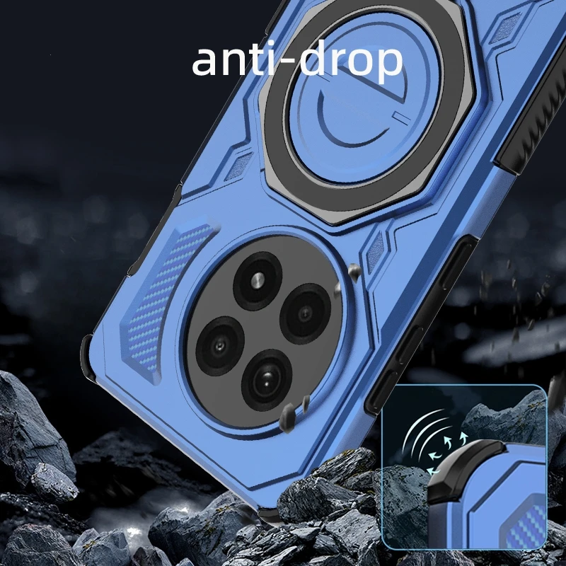 Para Oneplus 13 funda Oneplus 13 Capas nueva a prueba de golpes parachoques trasero atracción anillo de adsorción soporte Fundas Oneplus 13 - imagen 3