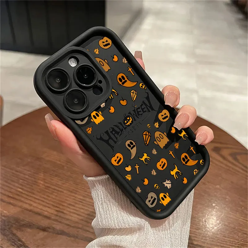 Funda de teléfono divertida y divertida con diseño de calabaza de Halloween para Google Pixel 9 8 7 8A 7A Pro XL 4G 5G, funda trasera de silicona suave de TPU - imagen 5