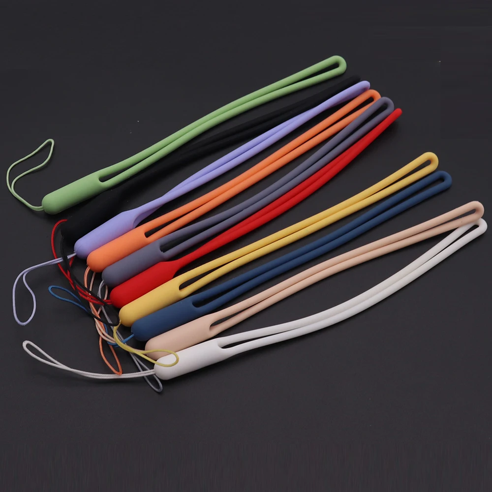 Correa de muñeca Universal de silicona, cordón para teléfono móvil, cámara, tarjeta de identificación, soporte para llavero, correa de cordón para teléfono móvil DIY, 2-10 Uds.