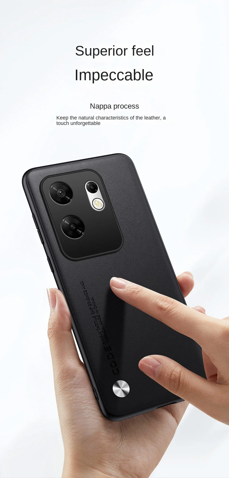 Funda de cuero vegano suave para Infinix Zero 30, carcasa trasera protectora magnética para Infinix Note 40 Pro Plus Hot 40 Pro - imagen 2