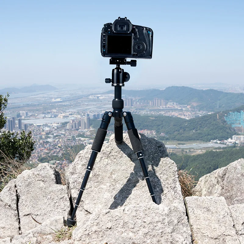 Trípode portátil FM5S, soporte de viaje ligero, Mini trípode de vídeo de sobremesa con cabezal de bola de 360 grados para cámara DSLR SLR - imagen 5