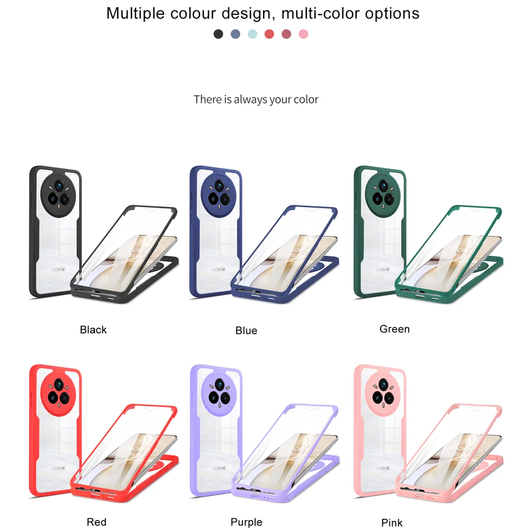 Funda protectora de cuerpo completo a prueba de golpes para Realme 14 Pro 5G Pro + Plus, Funda protectora transparente, Coque Capa - imagen 2