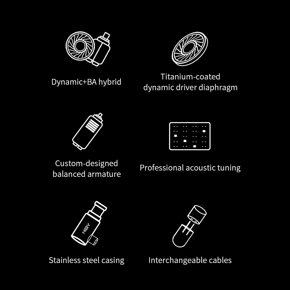 HiBy-auriculares híbridos Thor 1DD + 1BA, cascos HiFi IEM con 2 pines 0,78 desmontables, Monitor, para Android, juegos, PC - imagen 2