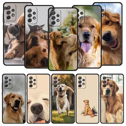 Labrador Golden Retriever perro funda para Samsung A51 A71 A21S A12 A11 A15 A25 A31 A41 A23 A33 A53 A73 A05S A13 5G A35 A55