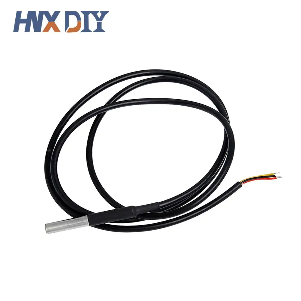 10 Uds. Sensor de temperatura de sonda de temperatura de rosca DS18B20 impermeable paquete de acero inoxidable 1m 2m 3m 5m cable 18B20 para arduino - imagen 3