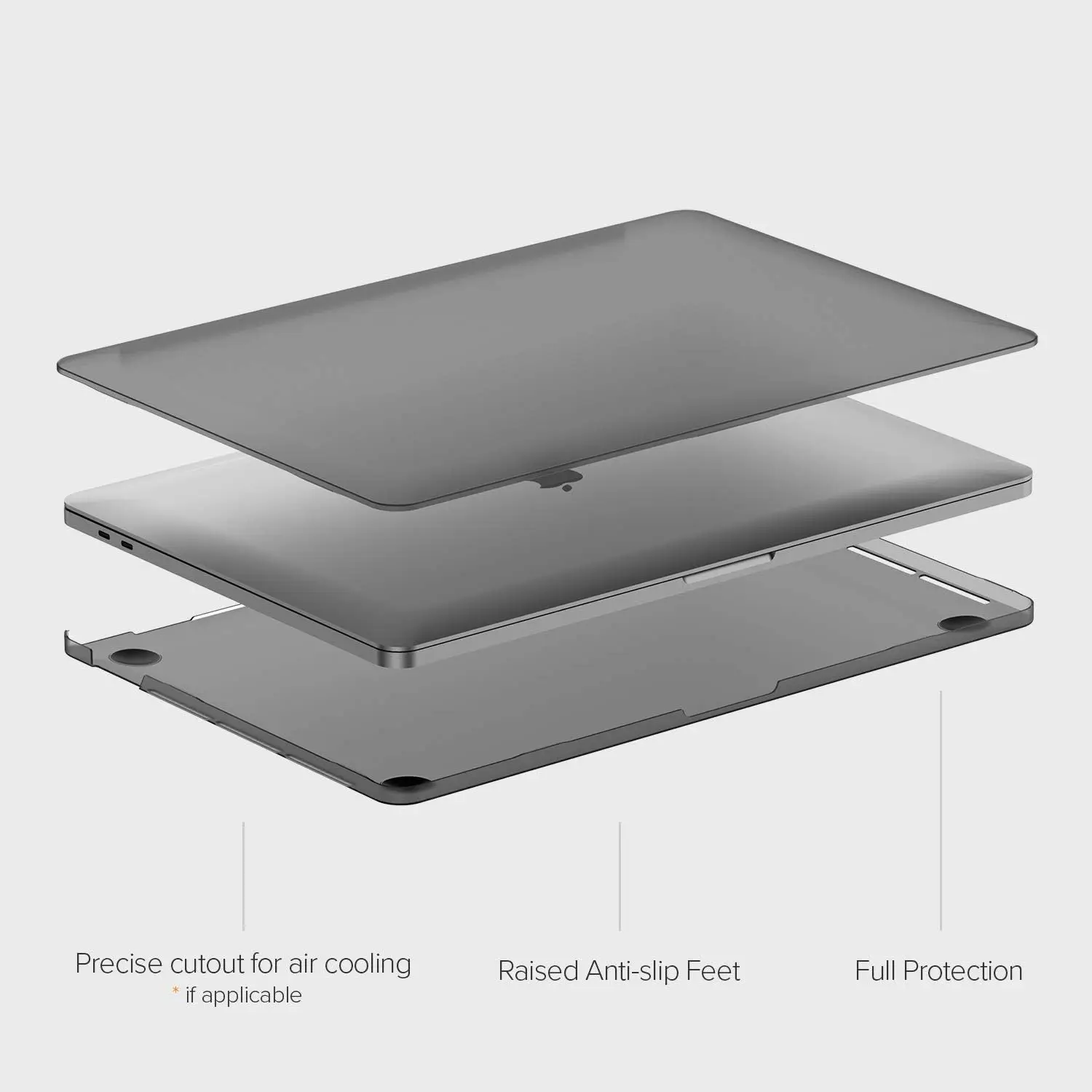 Funda de portátil para MacBook Air 13, funda 2018-2023 A2337 M1 A2179 A1932, carcasa dura de plástico para MacBook Pro 14 A2992 M2 A2918 A2779 A2442 - imagen 3