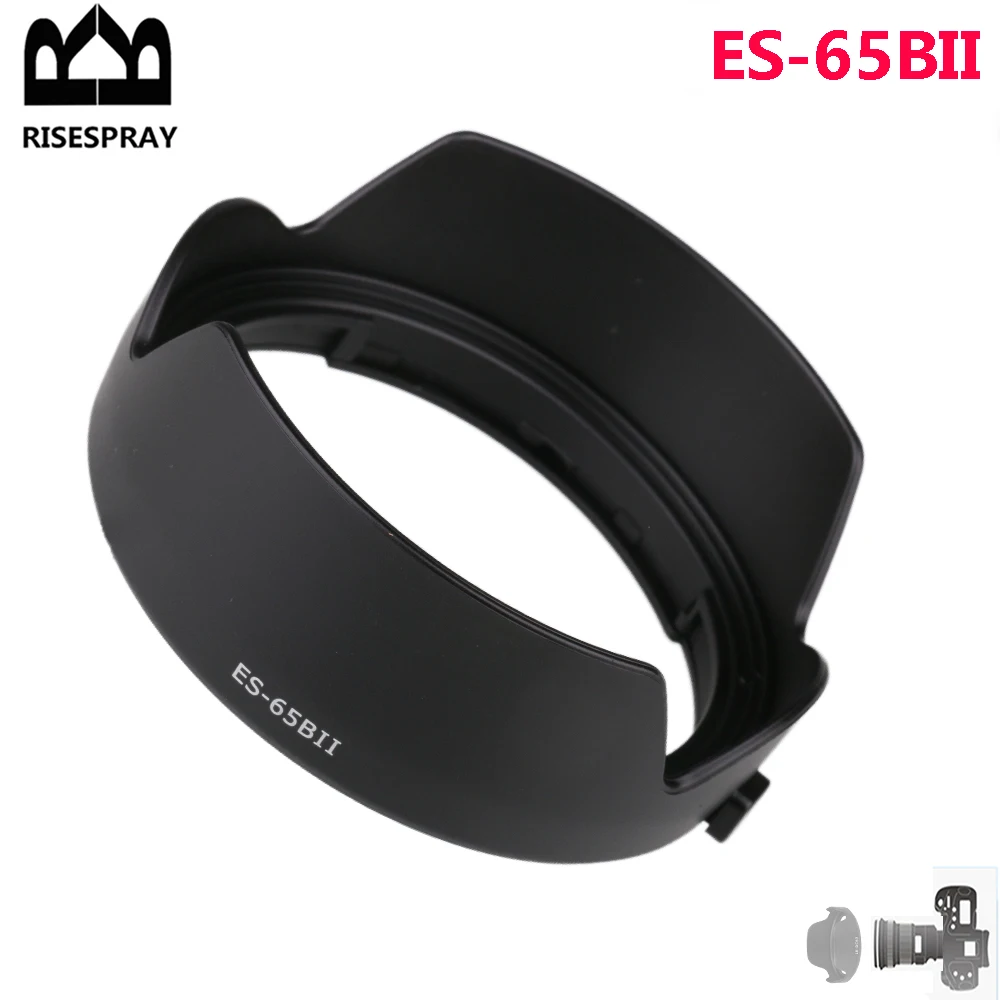 ES-65B/ES-65BII parasol Reversible lente antirreflectante para Canon RF 50mm F1.8 STM parasol de lente de cámara Canon EOS R RP R5 R6 - imagen 4