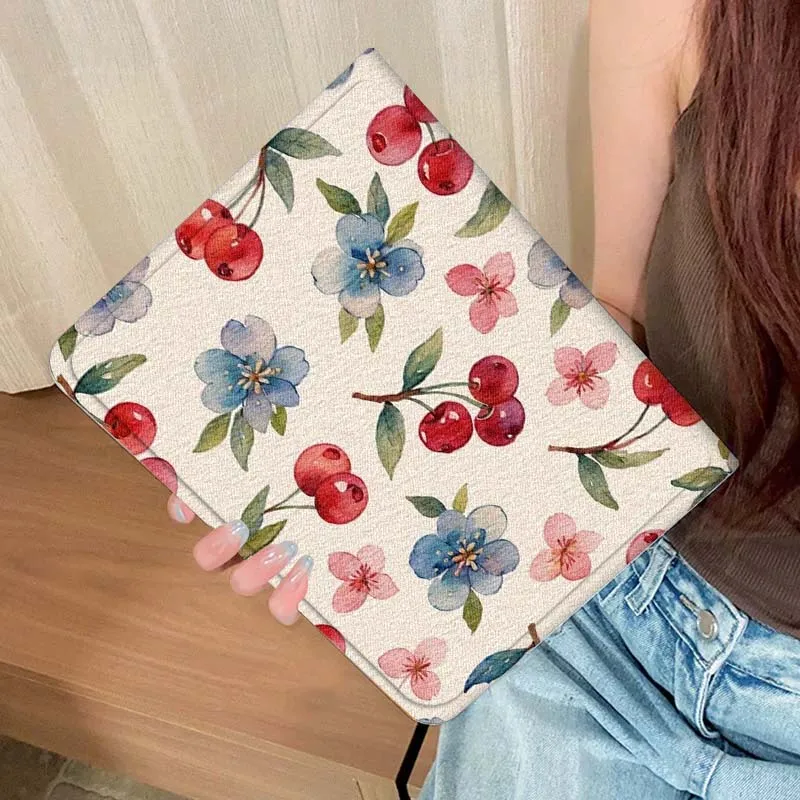 Arte flores puras rosa cereza para Lenovo Pad Tab Legion Xiaoxin Y900 Y700 K10 M10 P11 3. a generación Pro GT Plus funda para tableta - imagen 5