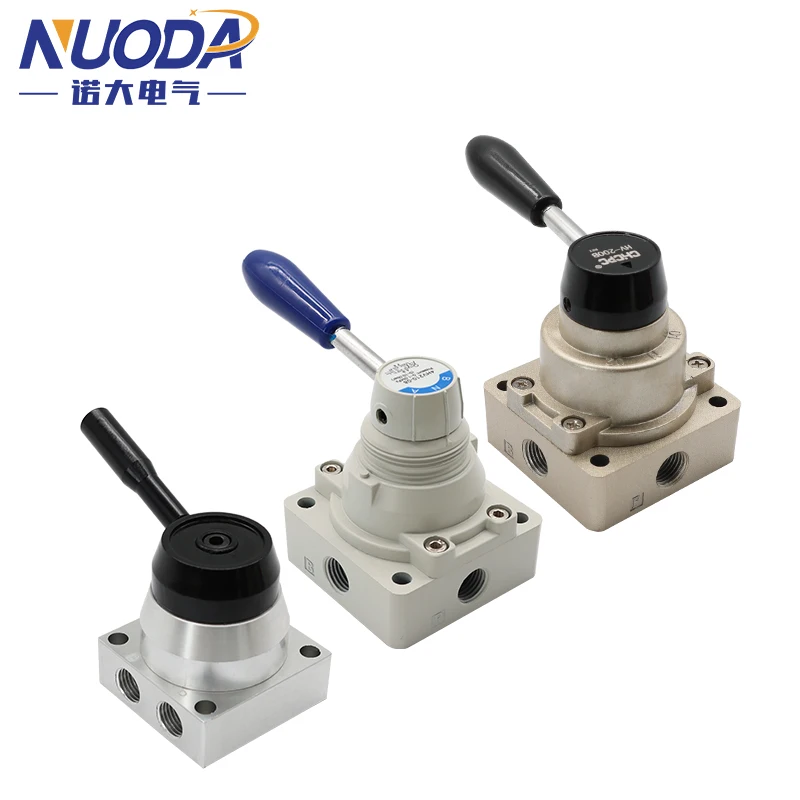 Válvula manual/interruptor manual/válvula direccional manual/válvula de aire de control manual HV-02 HV-03 HV-04 válvula de tres vías y cuatro vías